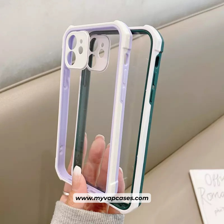 Purple Hybrid Clear with Camera Protection Phone Case