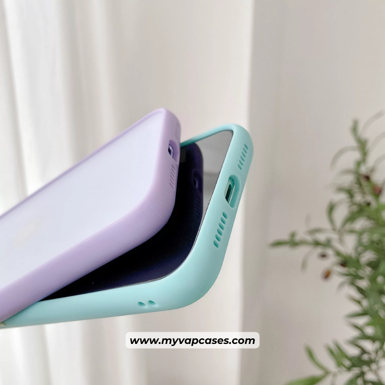 Mint Blue Semi Transparent Shockproof Matte Phone Case