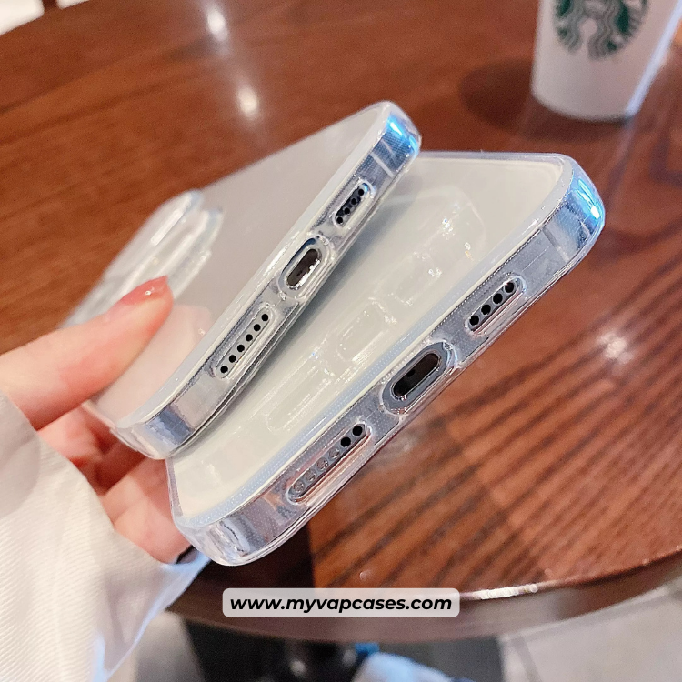 Transparent with Dark Green Slide Camera Protection Phone Case