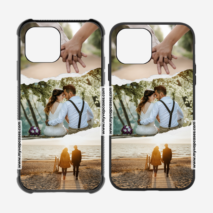 Ripped Paper Photos Rubber Phone Case