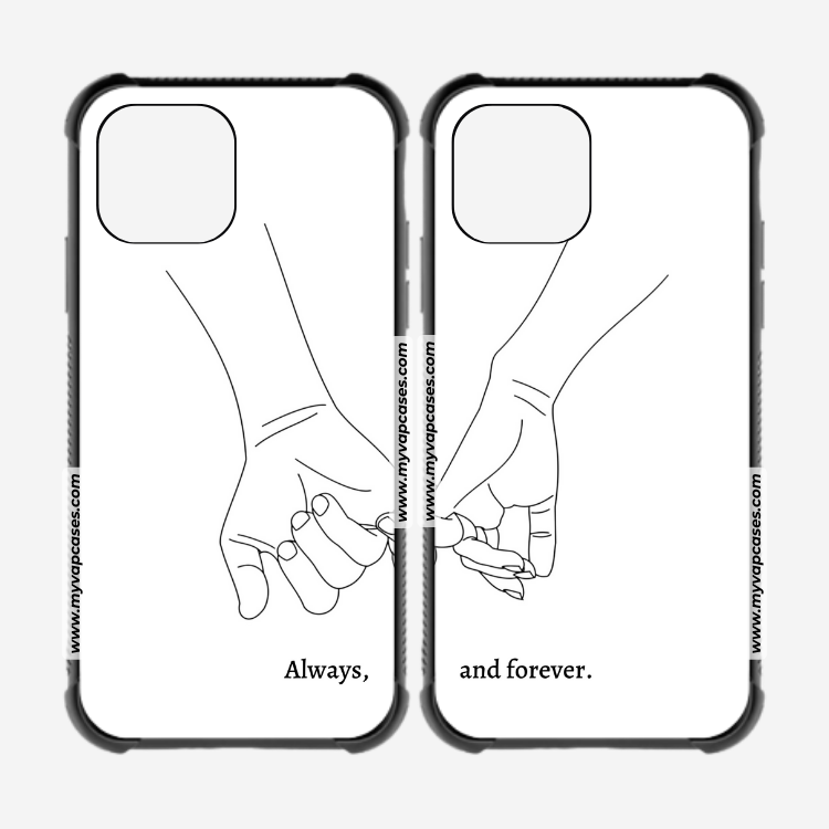 Holding Hands White Edition Matching Rubber Phone Cases