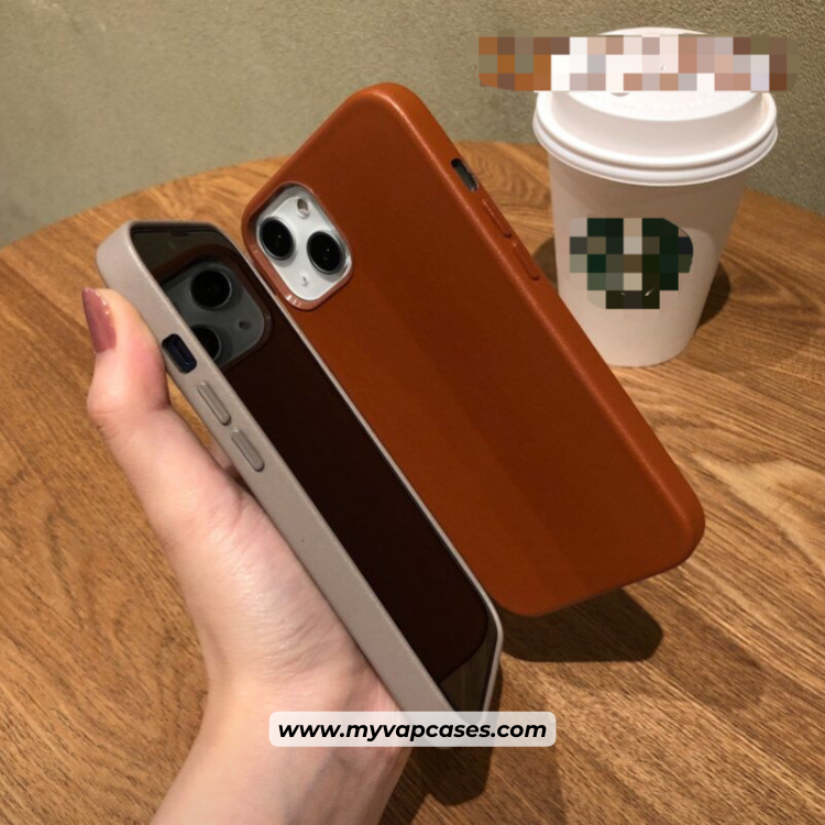 Brown Leather Full Edges Phone Case