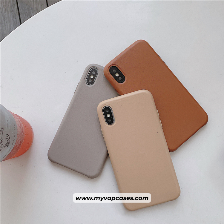 Beige Leather Phone Case