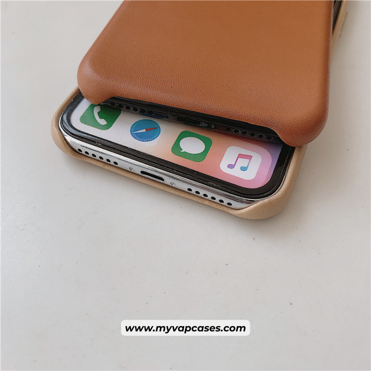 Beige Leather Phone Case