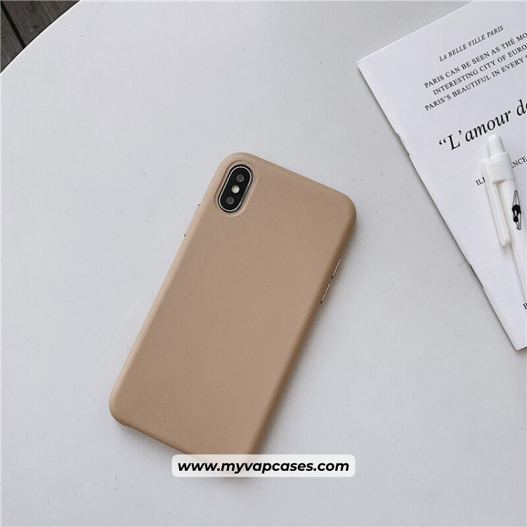 Beige Leather Phone Case