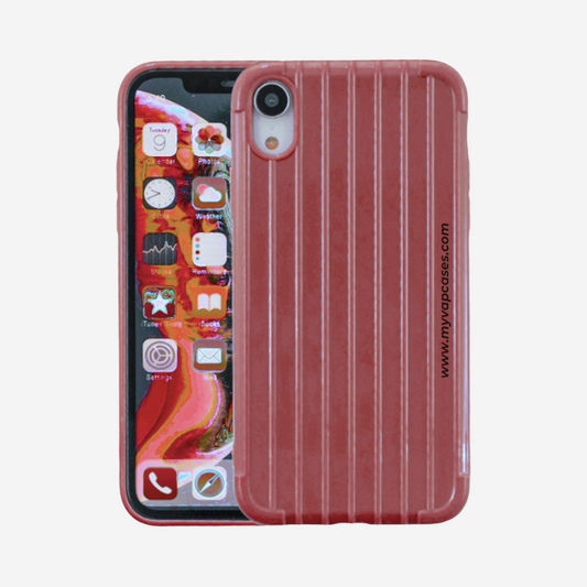 Wine Red Luggage Edged Phone Case