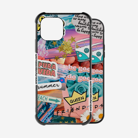 Summer Vibes Stickers Rubber Phone Case