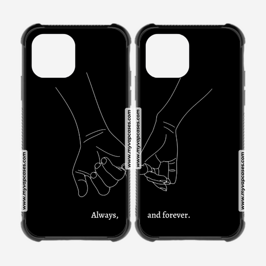 Holding Hands Black Edition Matching Rubber Phone Cases